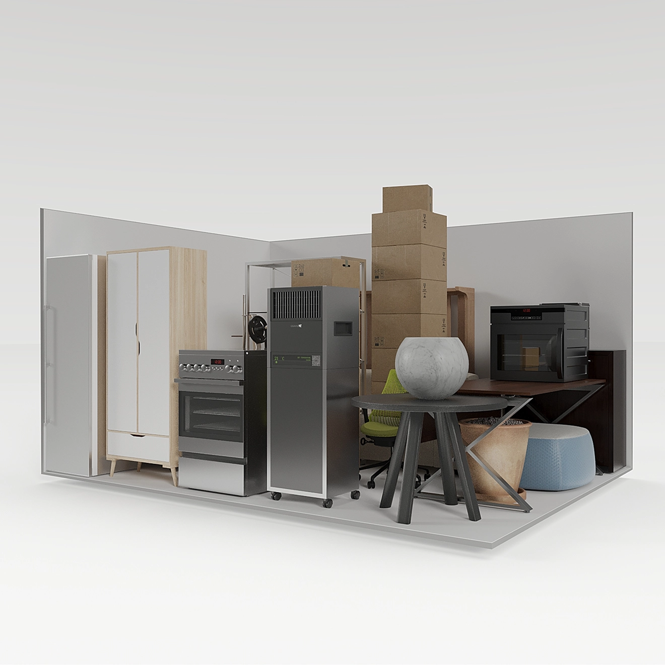 Box de stockage L de 10,1 à 15 m² — Kostok